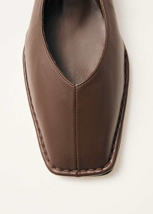 Sway Ballerines en cuir marron-image