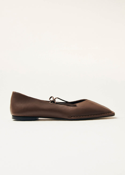 Sway Ballerines en cuir marron-image