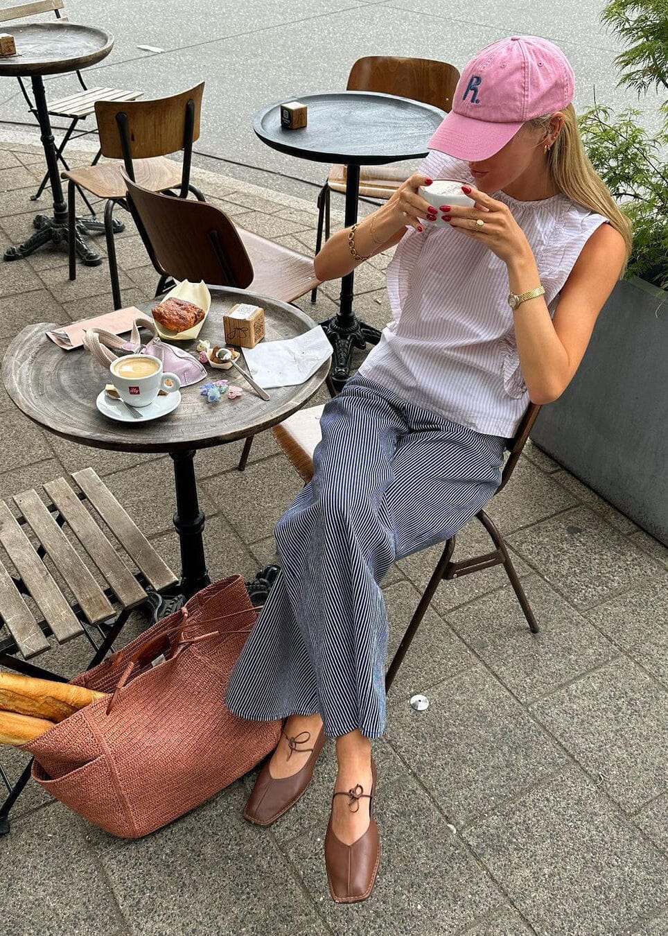 Sway Ballerines en cuir marron