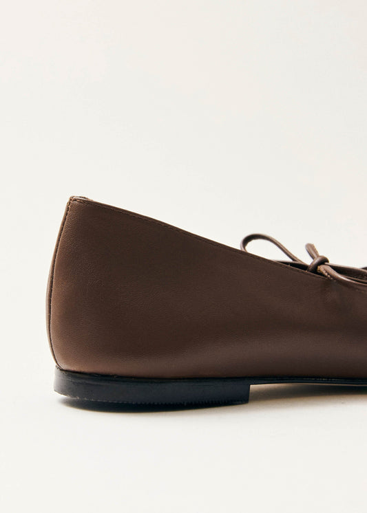 Sway Ballerines en cuir marron-image