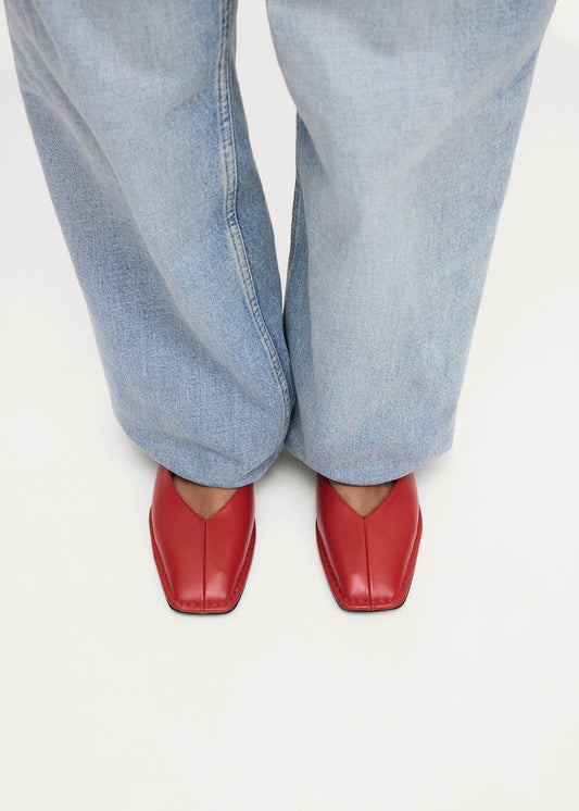 Sway Ballerines en Cuir Rouge-image