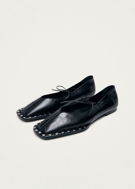 Sway Studs Ballerines en Cuir Noir-image