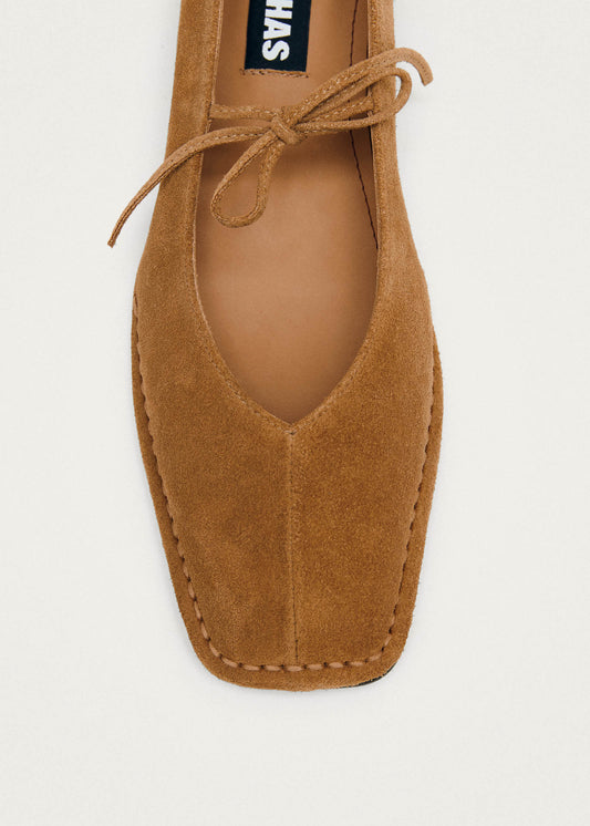 Sway Ballerines en Cuir Suédé Tan-image