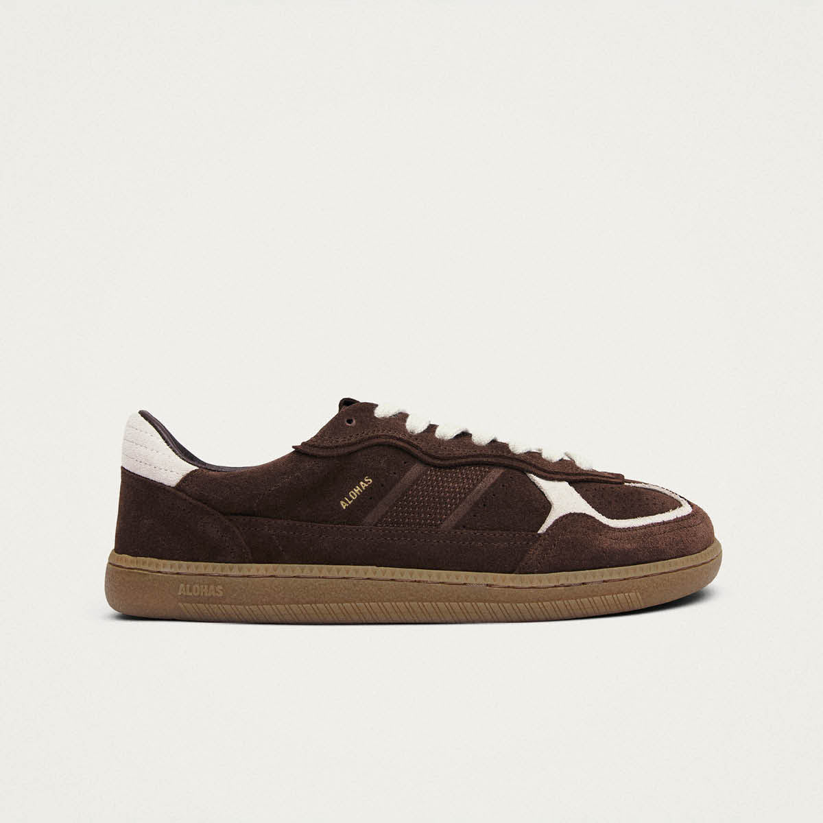Tb.00 Zapatillas de Cuero Color Cocoa y Blanco