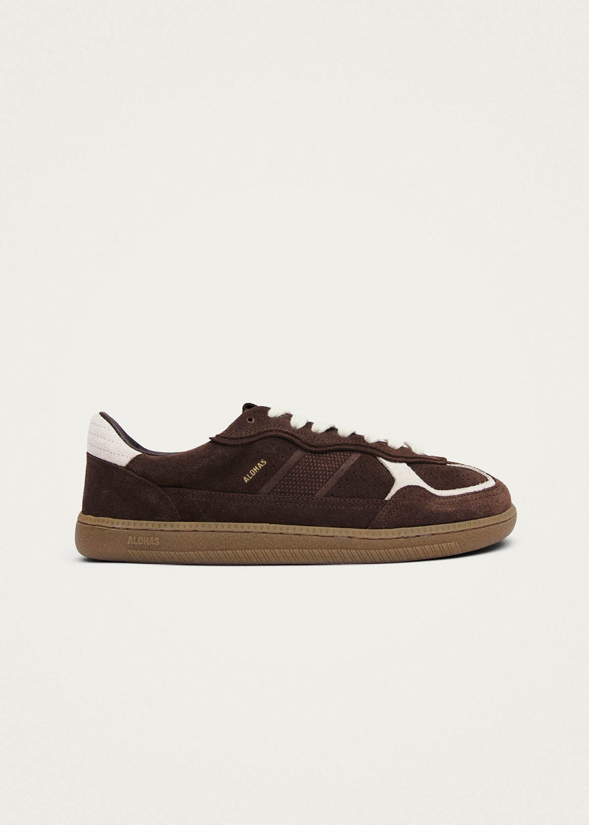 Tb.00 Zapatillas de Cuero Color Cocoa y Blanco