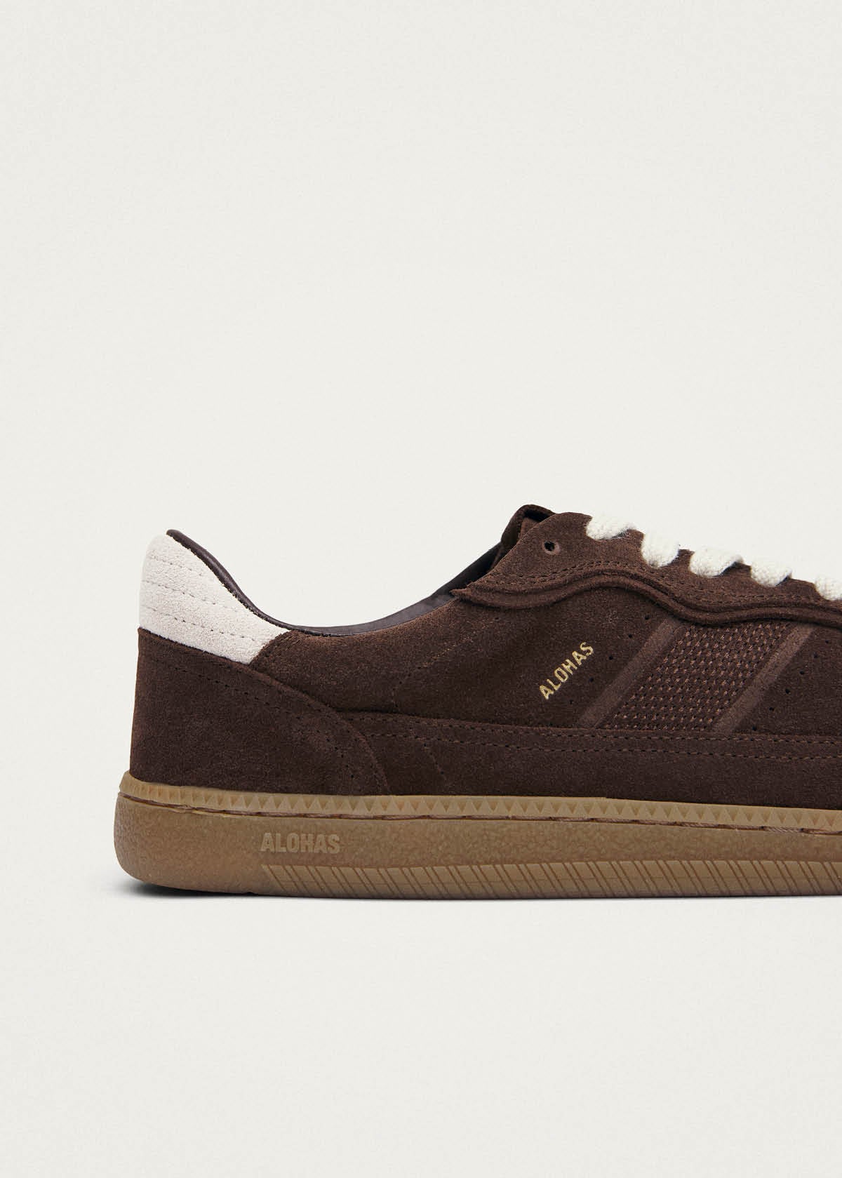 Tb.00 Zapatillas de Cuero Color Cocoa y Blanco