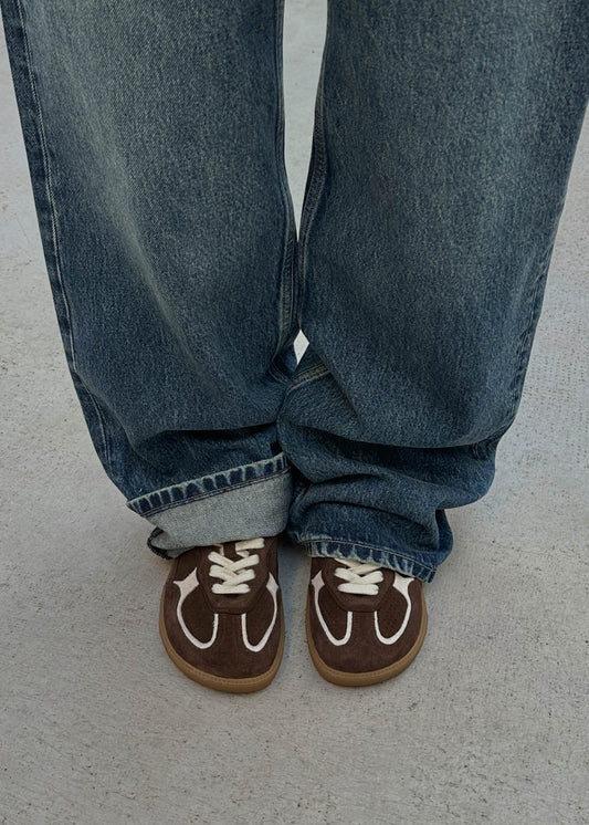 Tb.00 Sneakers in Pelle Cacao e Bianco Off-image