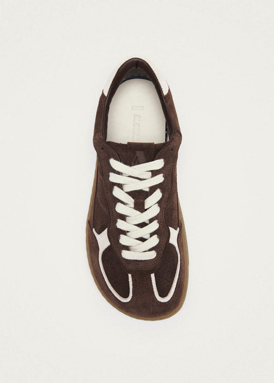Tb.00 Zapatillas de Cuero Color Cocoa y Blanco