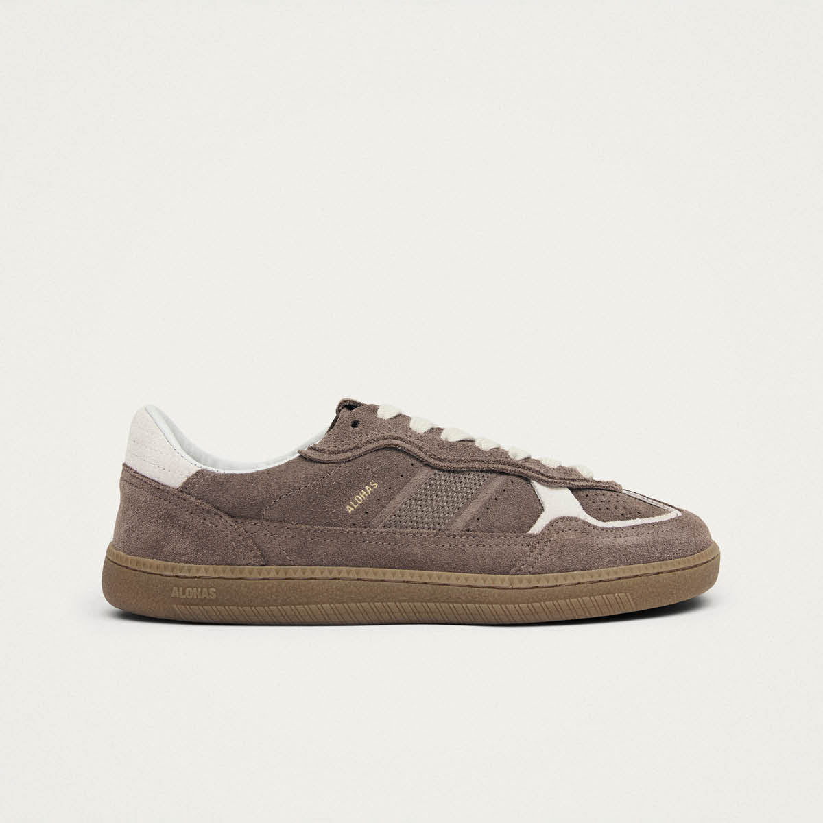 Tb.00 Baskets en Cuir Taupe Barefoot Rife