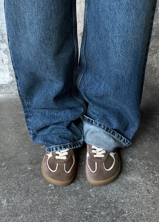 Tb.00 Baskets en Cuir Taupe Barefoot Rife-image