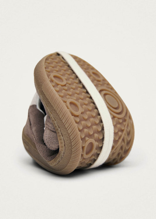 Tb.00 Baskets en Cuir Taupe Barefoot Rife-image