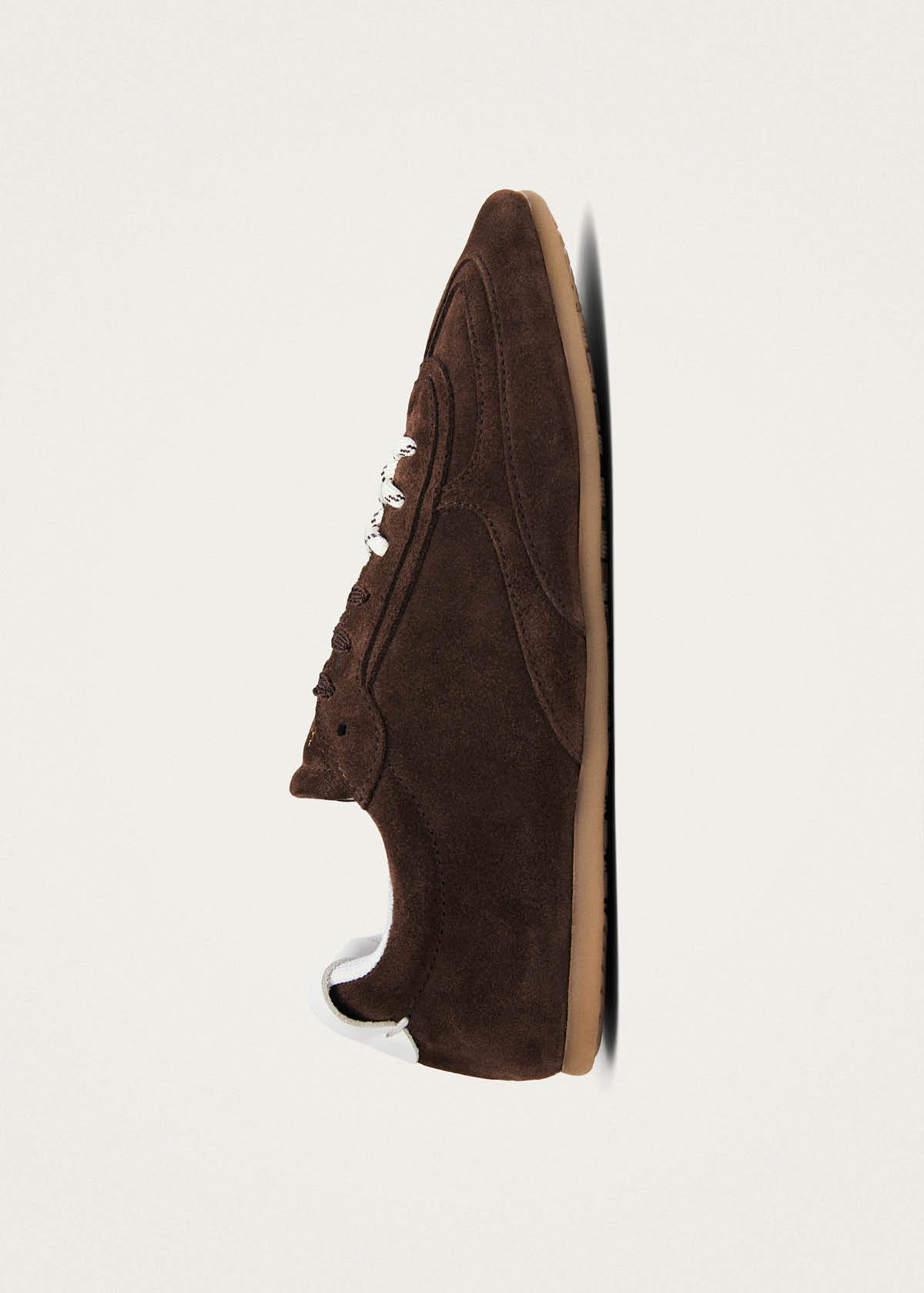 Tb.24 Zapatillas de Cuero Ante Color Marrón Chocolate