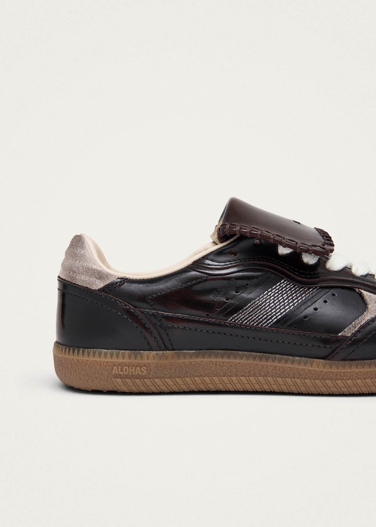 Tb.490 Club Brushed Dark Chocolate Leather Sneakers
