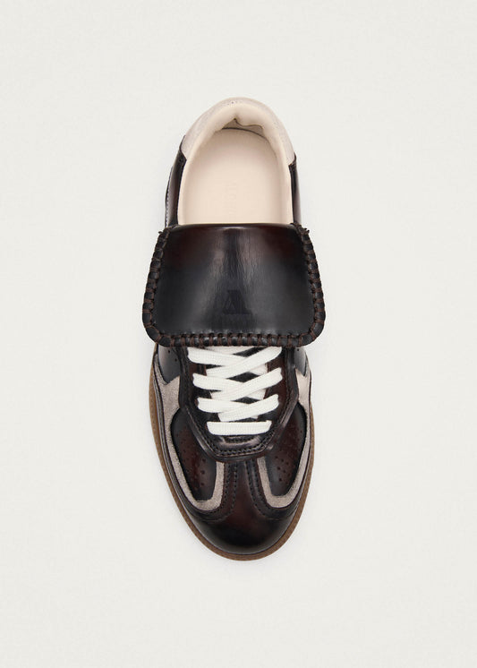 Tb.490 Club Baskets en Cuir Chocolat Foncé Brossé-image