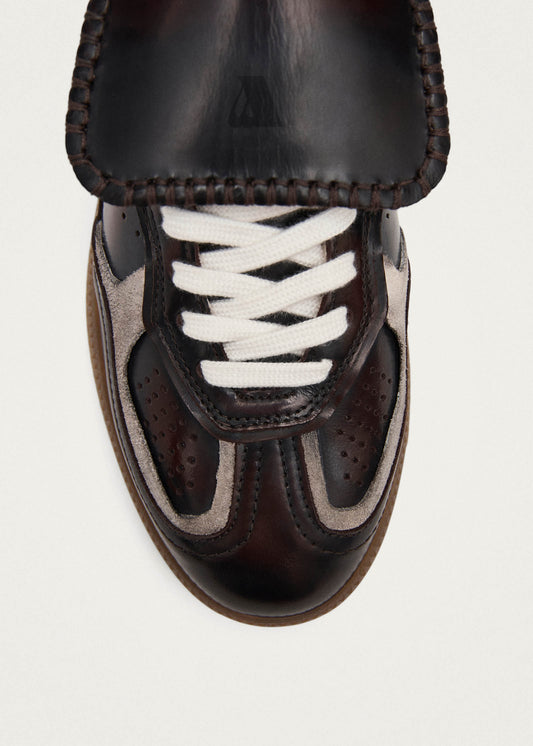 Tb.490 Club Baskets en Cuir Chocolat Foncé Brossé-image