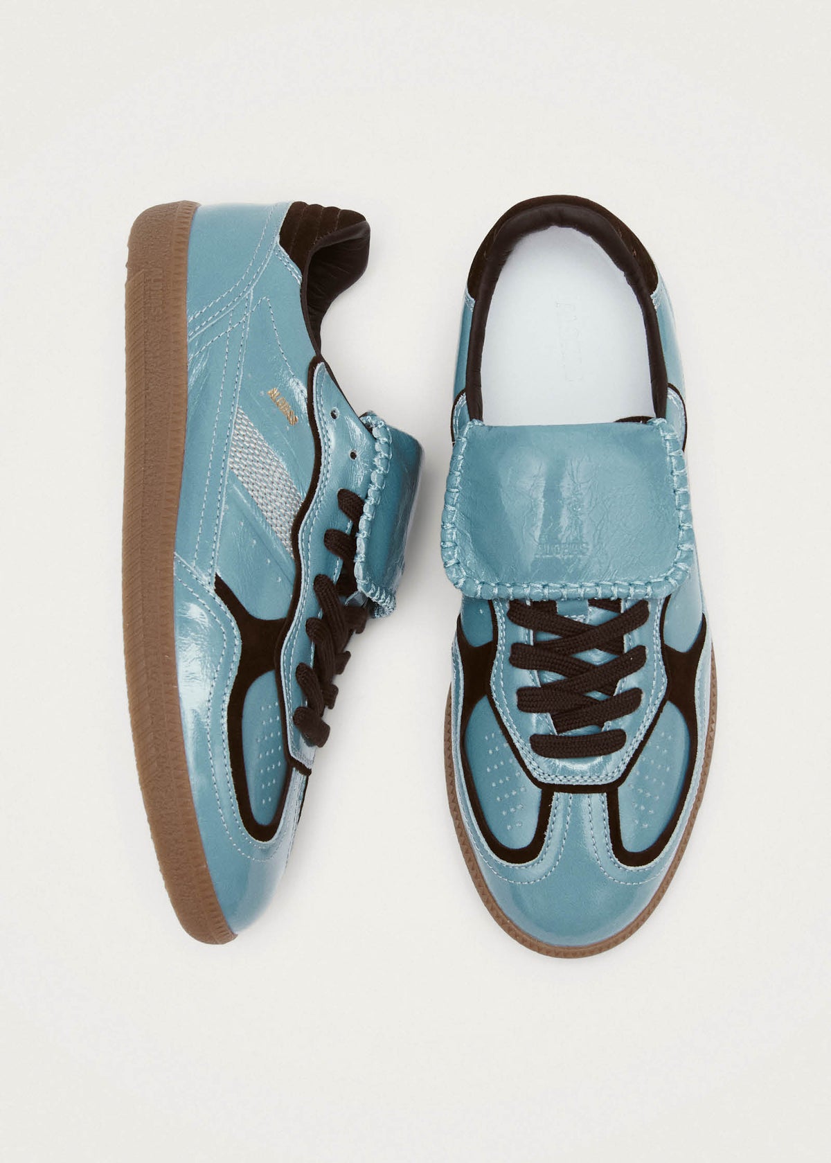 Tb.490 Club Zapatillas de Cuero Color Gris Azul