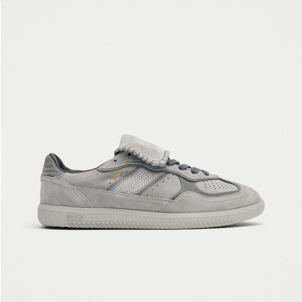 Tb.490 Sneakers en Cuir Suédé Gris Pâle