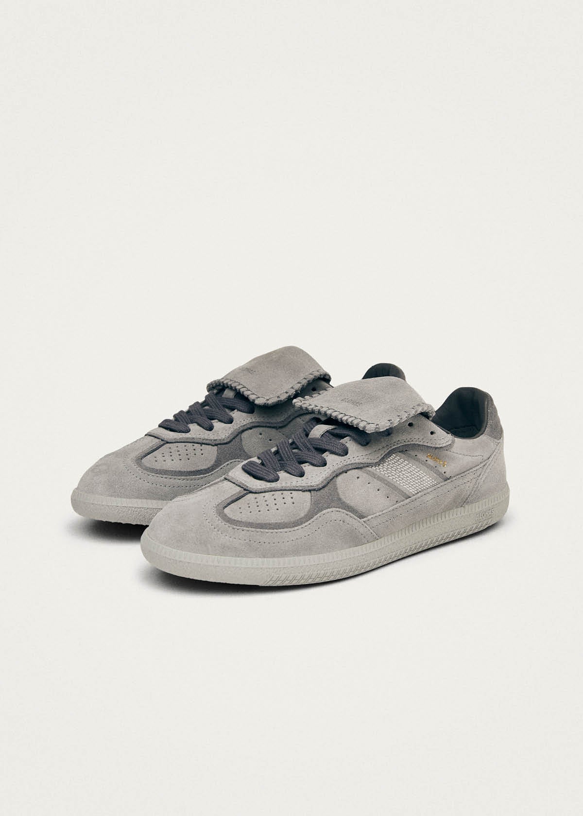 Tb.490 Sneakers en Cuir Suédé Gris Pâle
