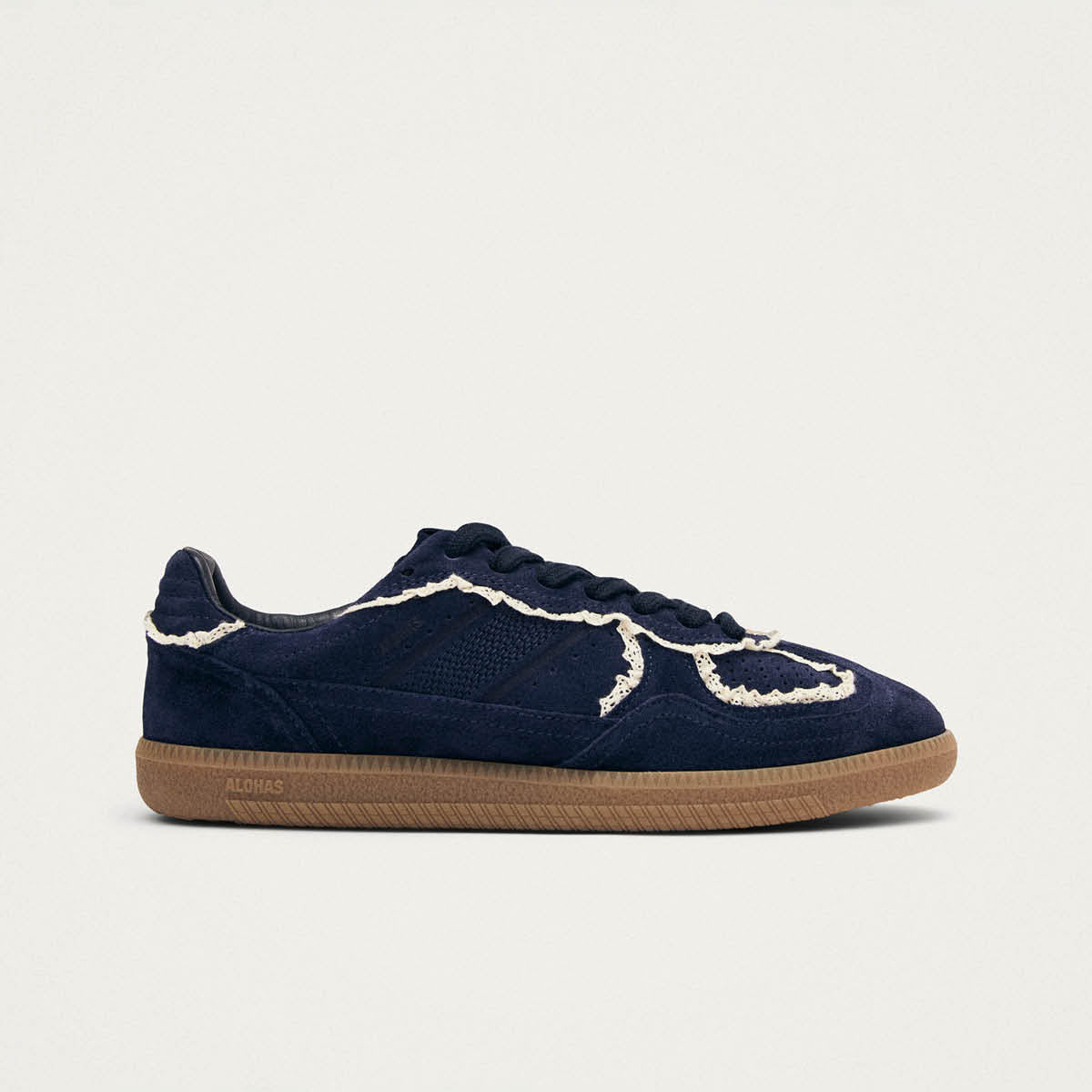 Tb.490 Baskets en Cuir Marine
