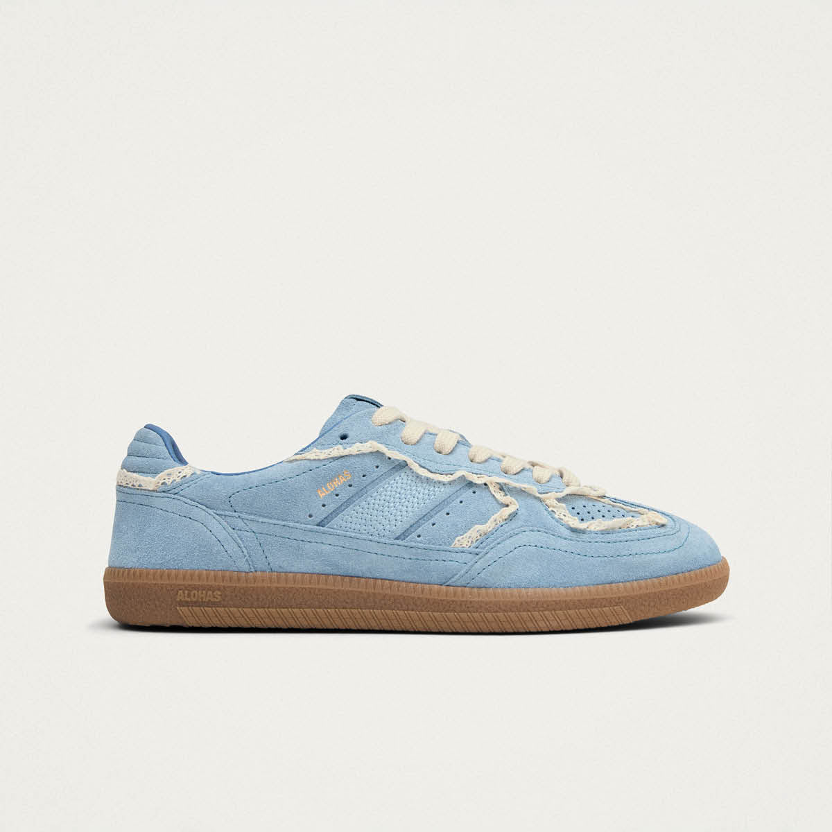 Tb.490 Häkelblaue Ledersneaker