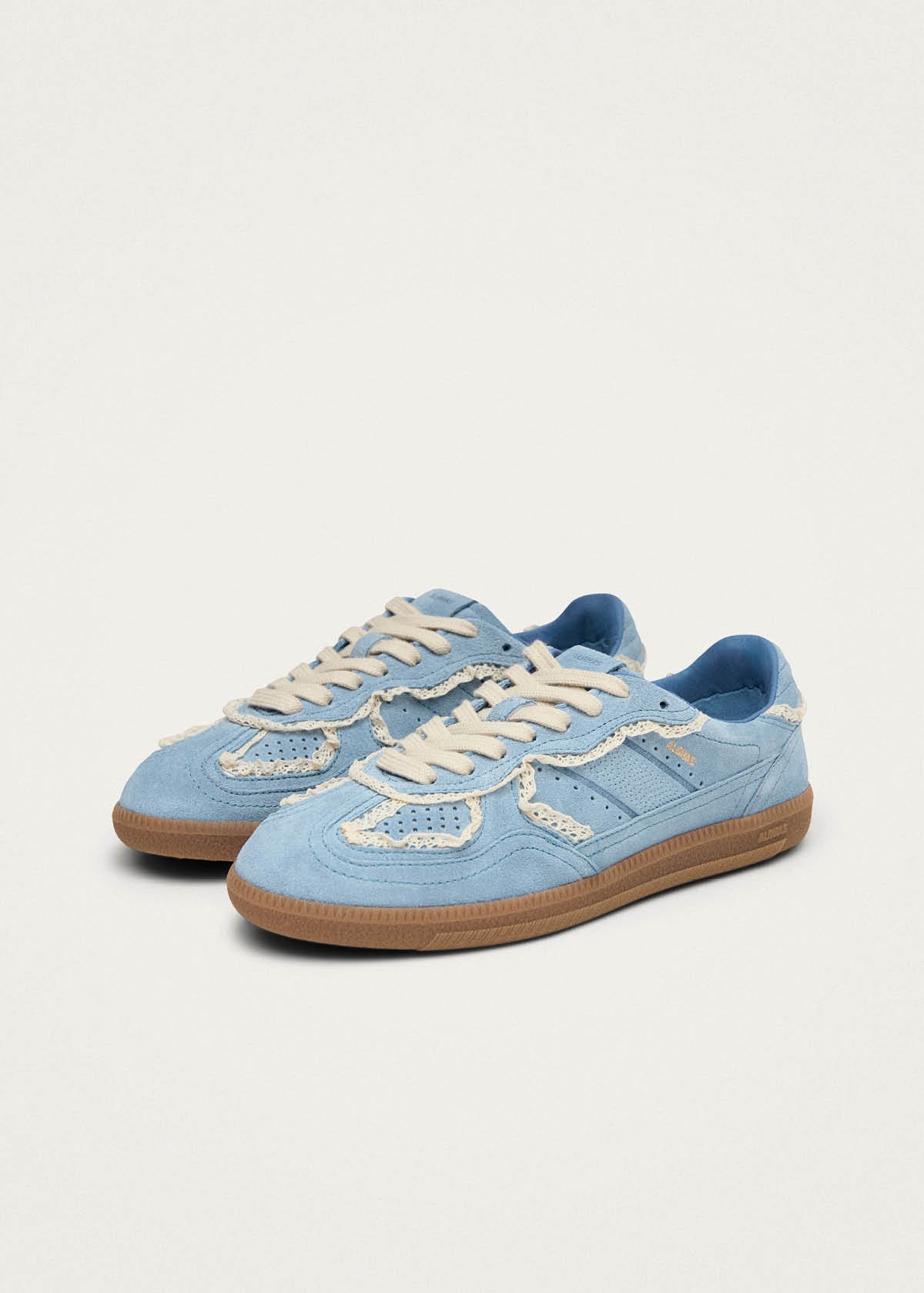 Tb.490 Häkelblaue Ledersneaker
