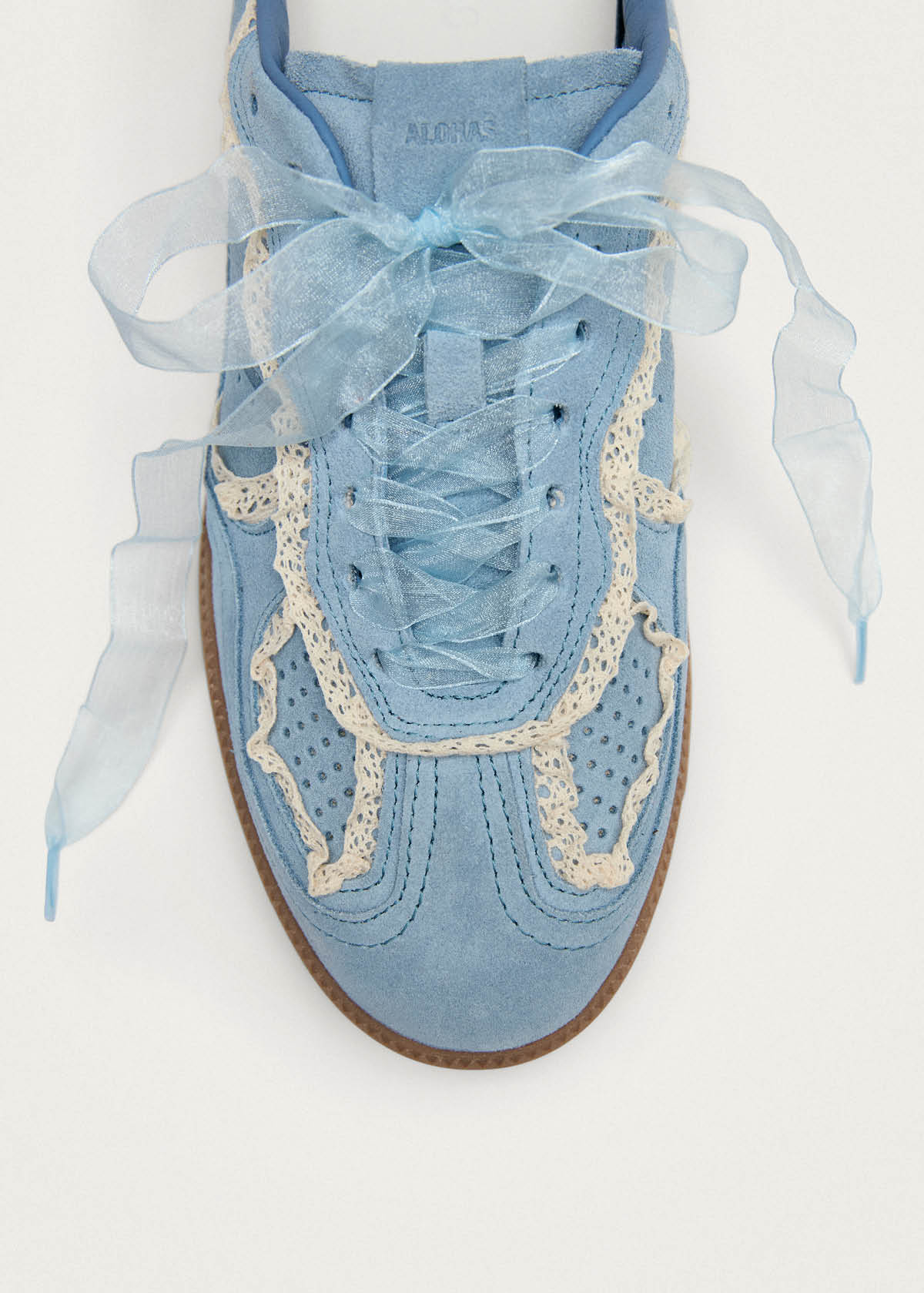 Tb.490 Häkelblaue Ledersneaker