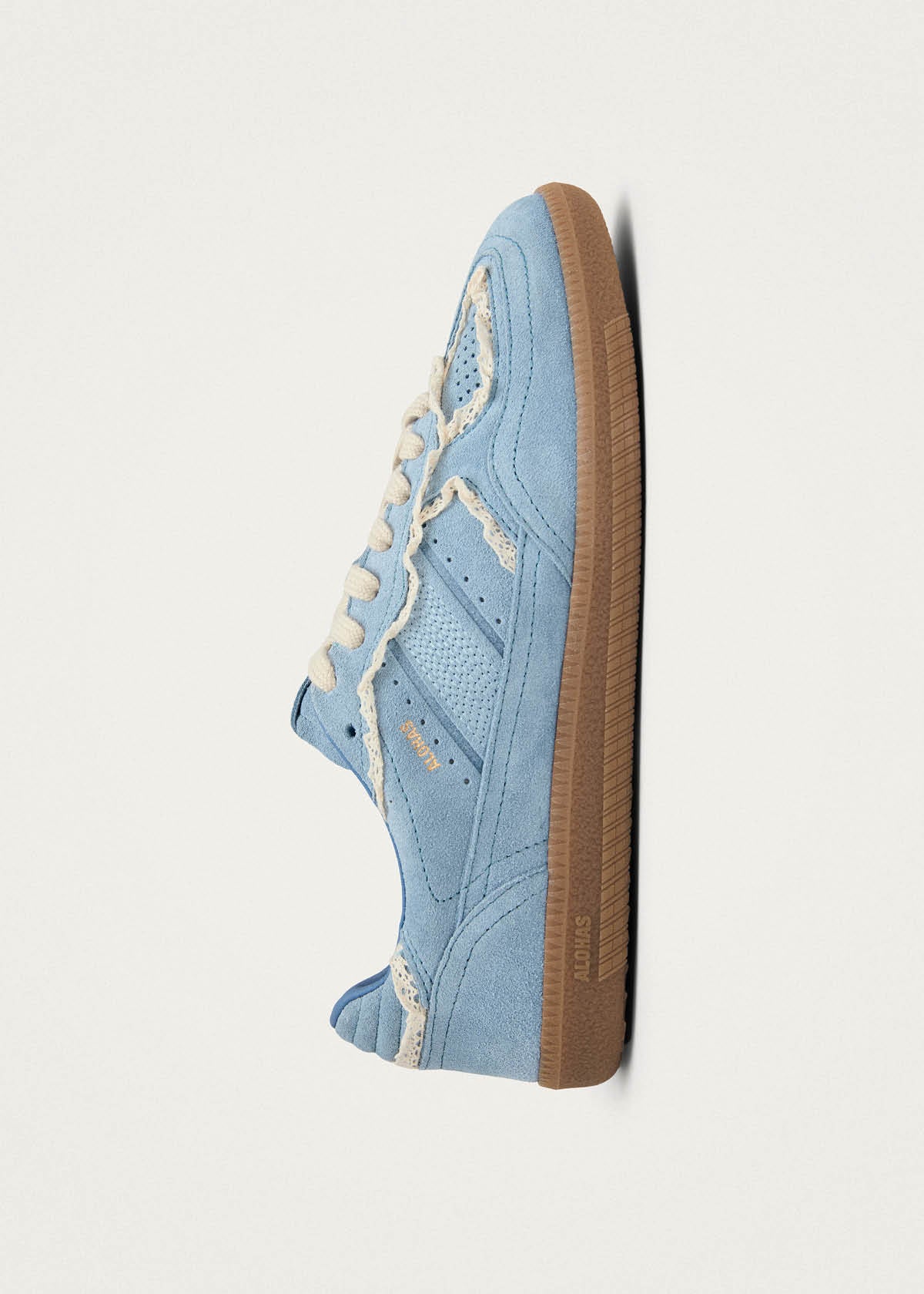 Tb.490 Häkelblaue Ledersneaker