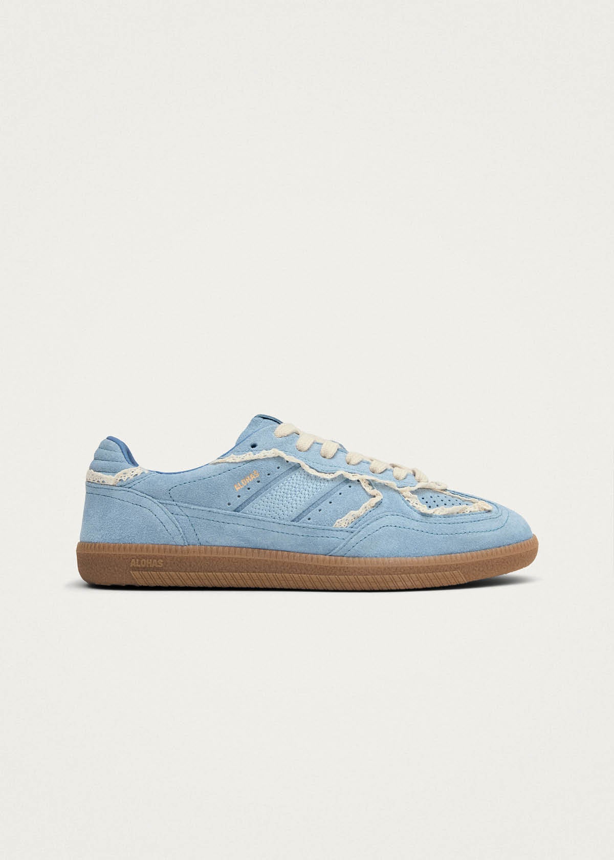 Tb.490 Häkelblaue Ledersneaker