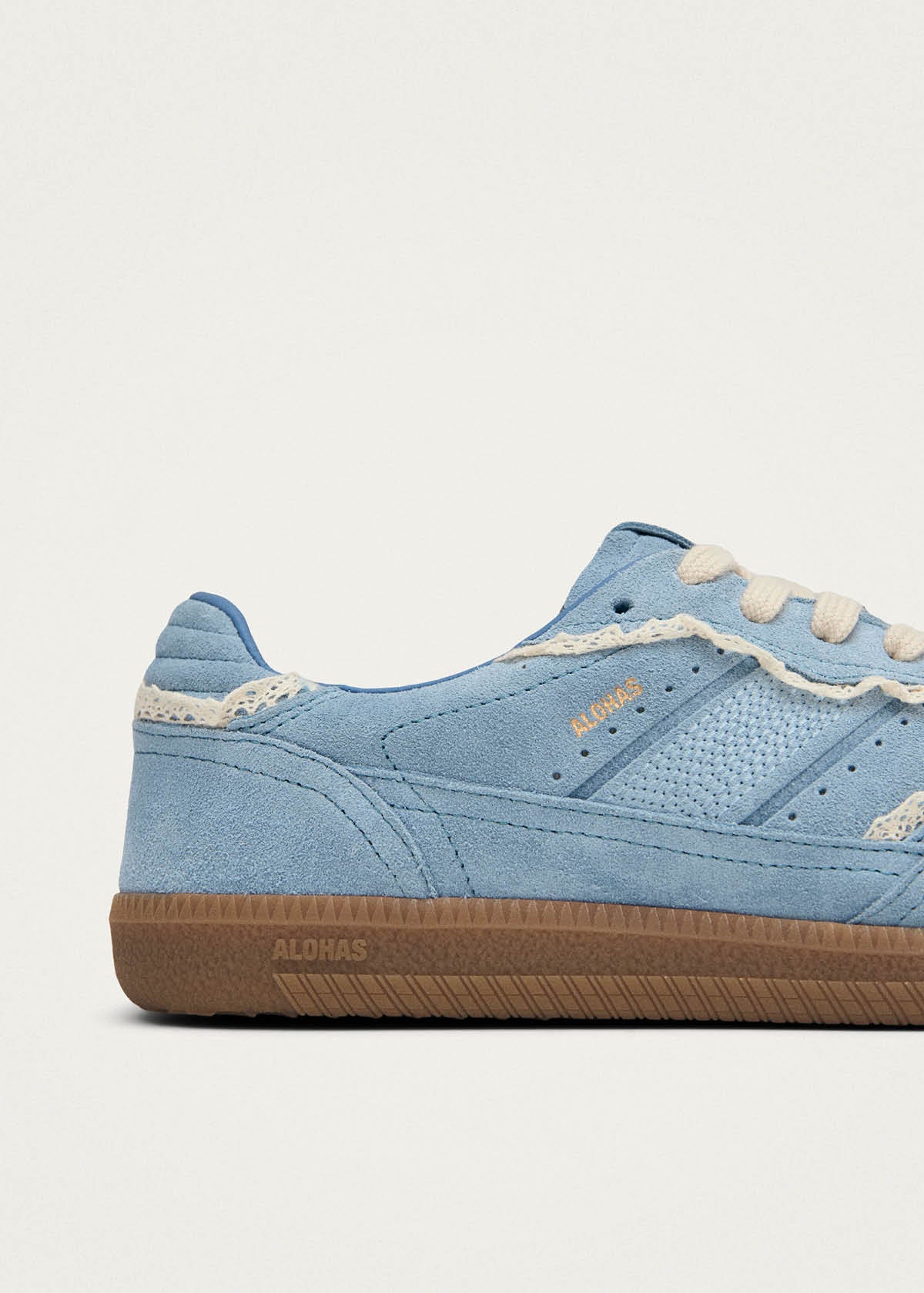 Tb.490 Häkelblaue Ledersneaker