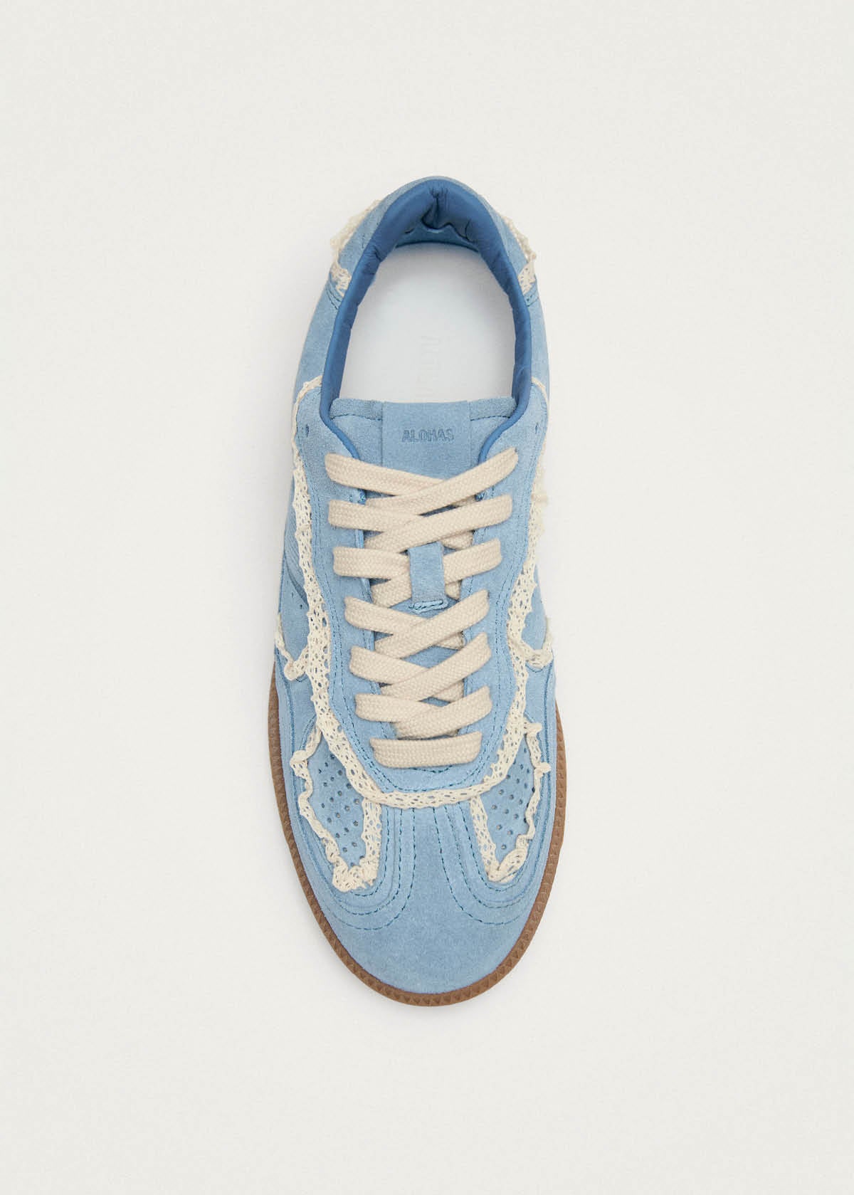 Tb.490 Häkelblaue Ledersneaker
