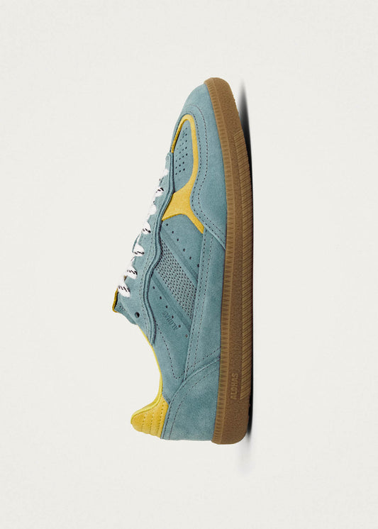 Tb.490 Zapatillas de Cuero Azul Grisáceo-image