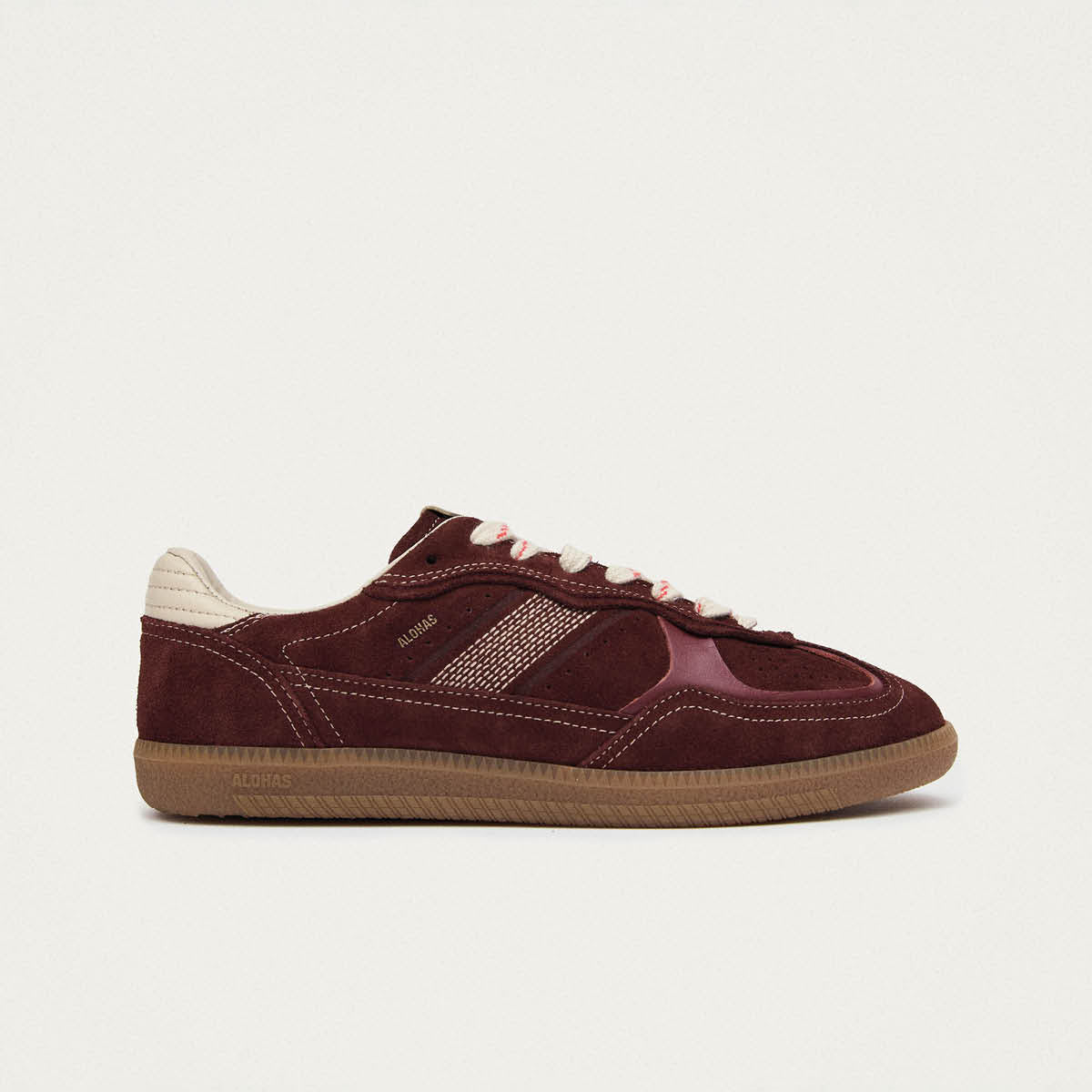 Tb.490 Rife Sneakers in Pelle Bordeaux e Color Crema