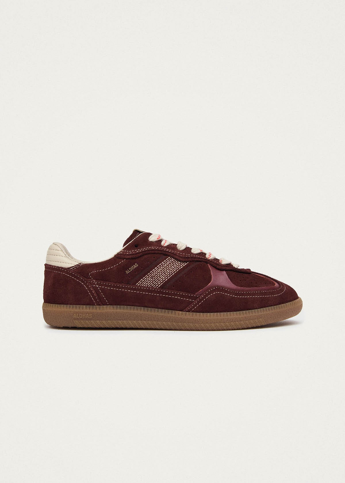 Tb.490 Rife Sneakers in Pelle Bordeaux e Color Crema