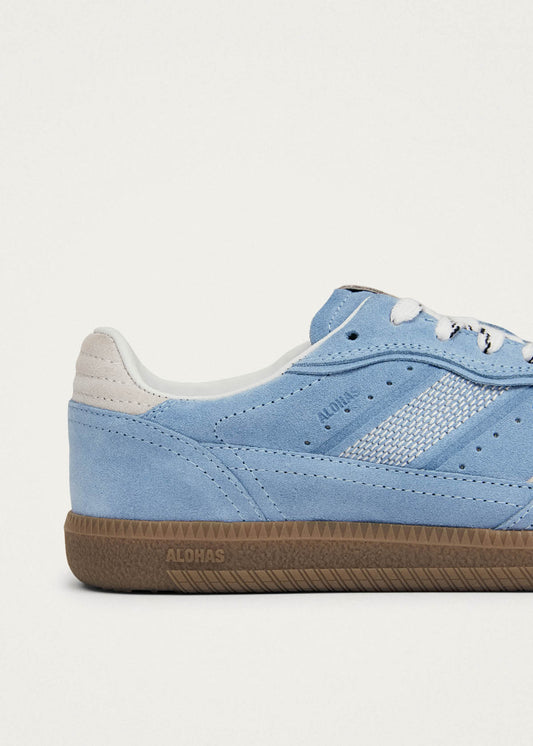 Tb.490 Rife Kornblumenblaue Creme-Leder Sneakers-image