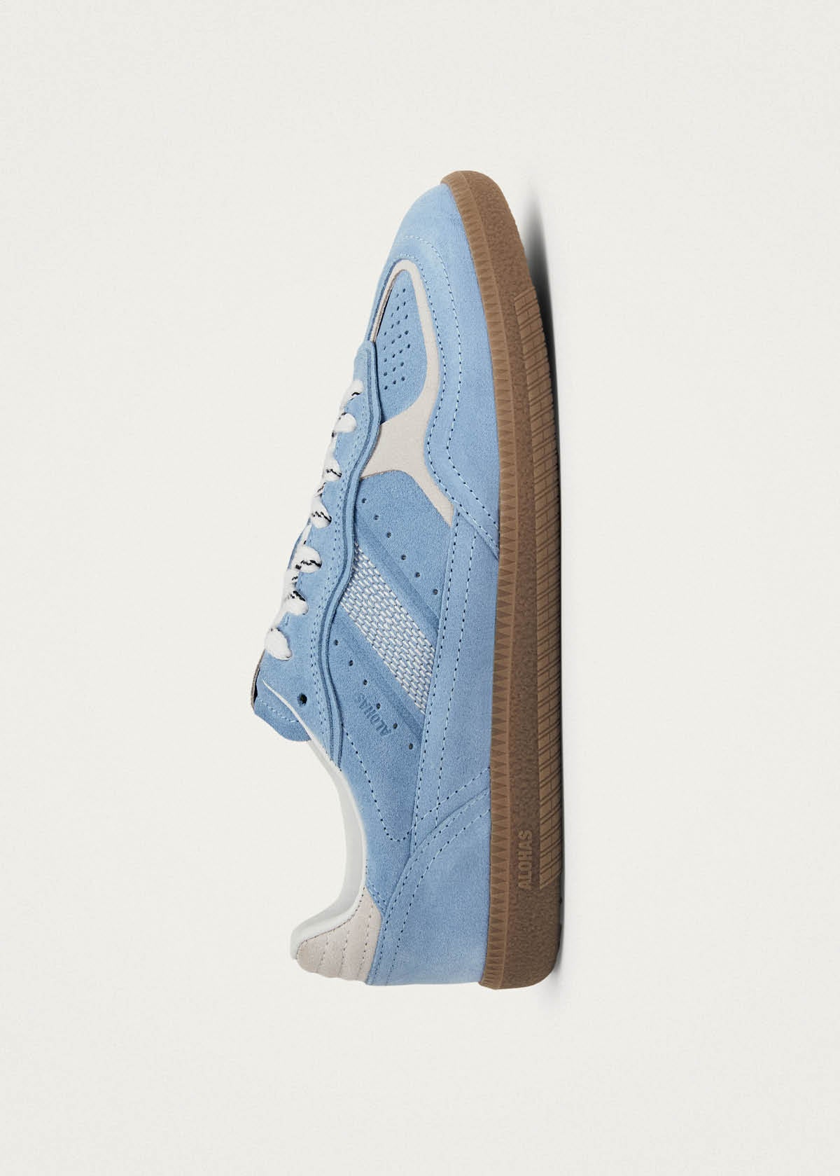 Tb.490 Baskets en Cuir Crème Bleu Cornflower