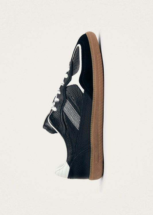 Tb.490 Sneakers en Cuir Noir et Blanc à Grain-image