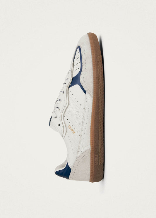 Tb.490 Baskets en Cuir Blanc et Marine Grain-image