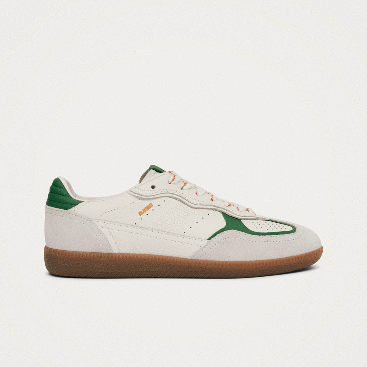 Tb.490 Rife Grain White Grass Green Leather Sneakers