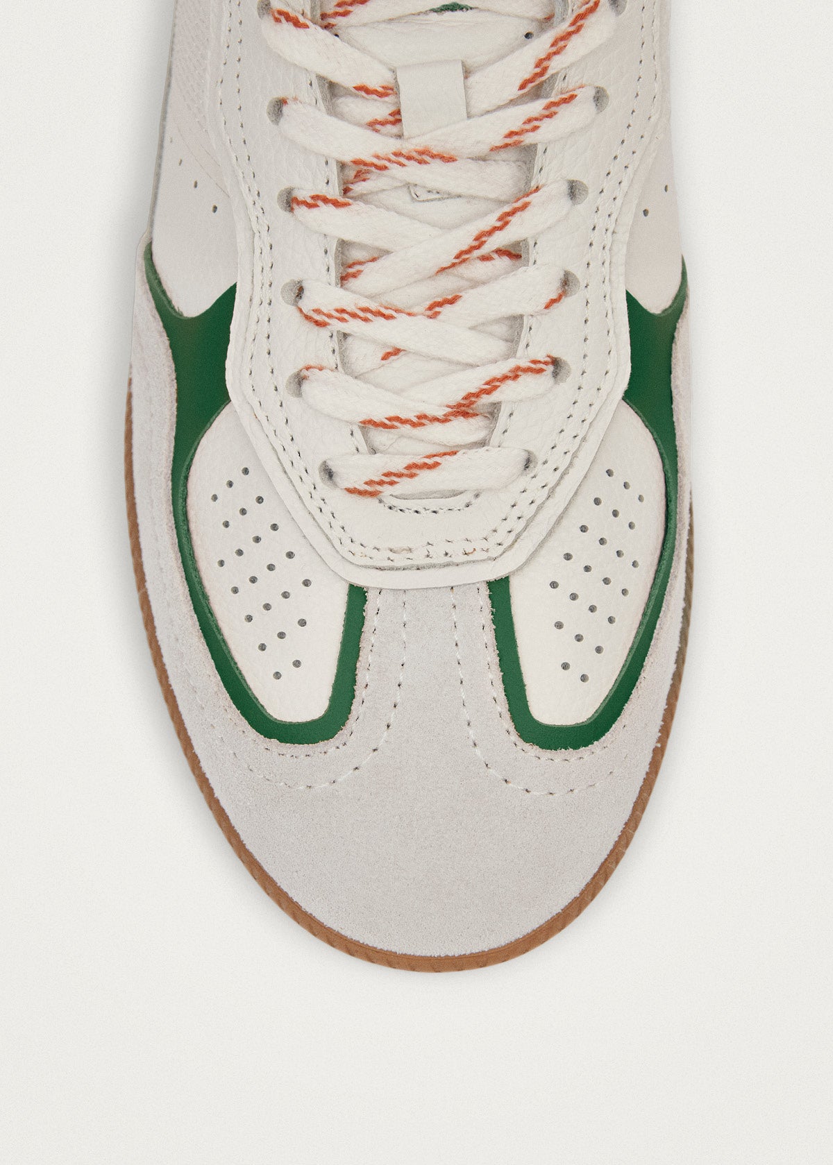 Tb.490 Rife Grain White Grass Green Leather Sneakers