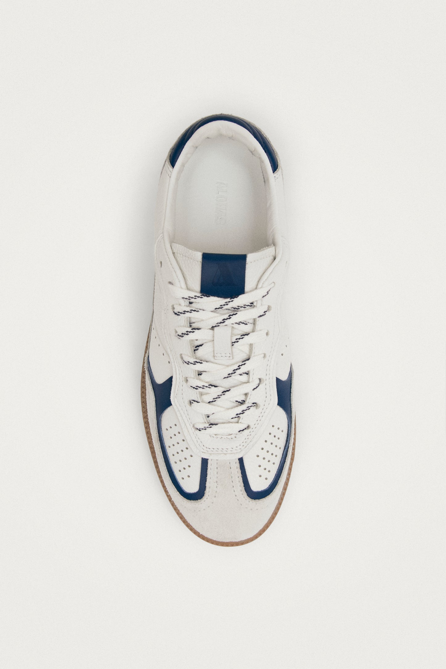 Tb.490 Rife Grain White Navy Leather Sneakers