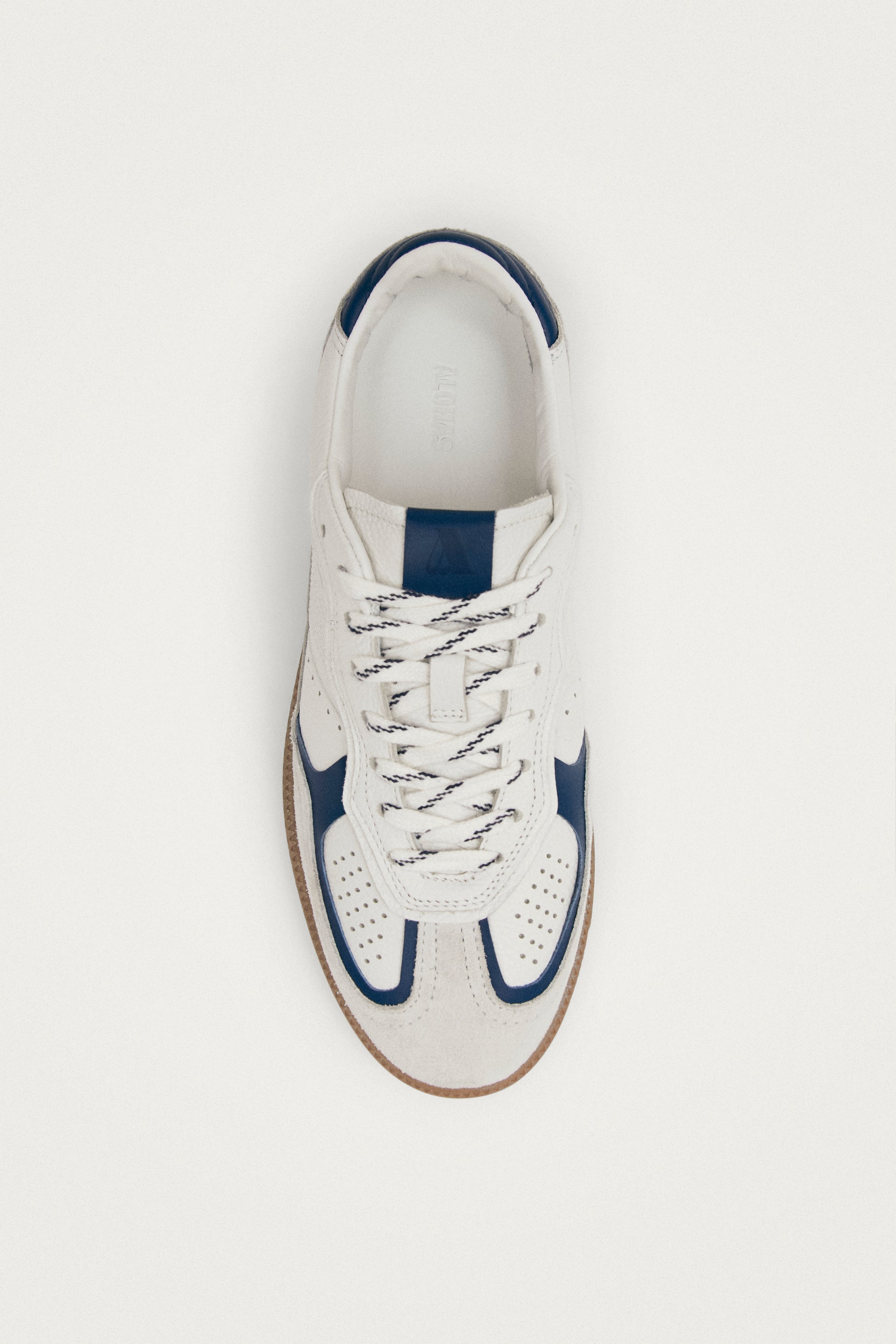 Tb.490 Rife Grain White Navy Leather Sneakers