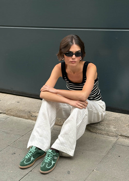 Tb.490 Sneakers in Pelle Verde Tono-image