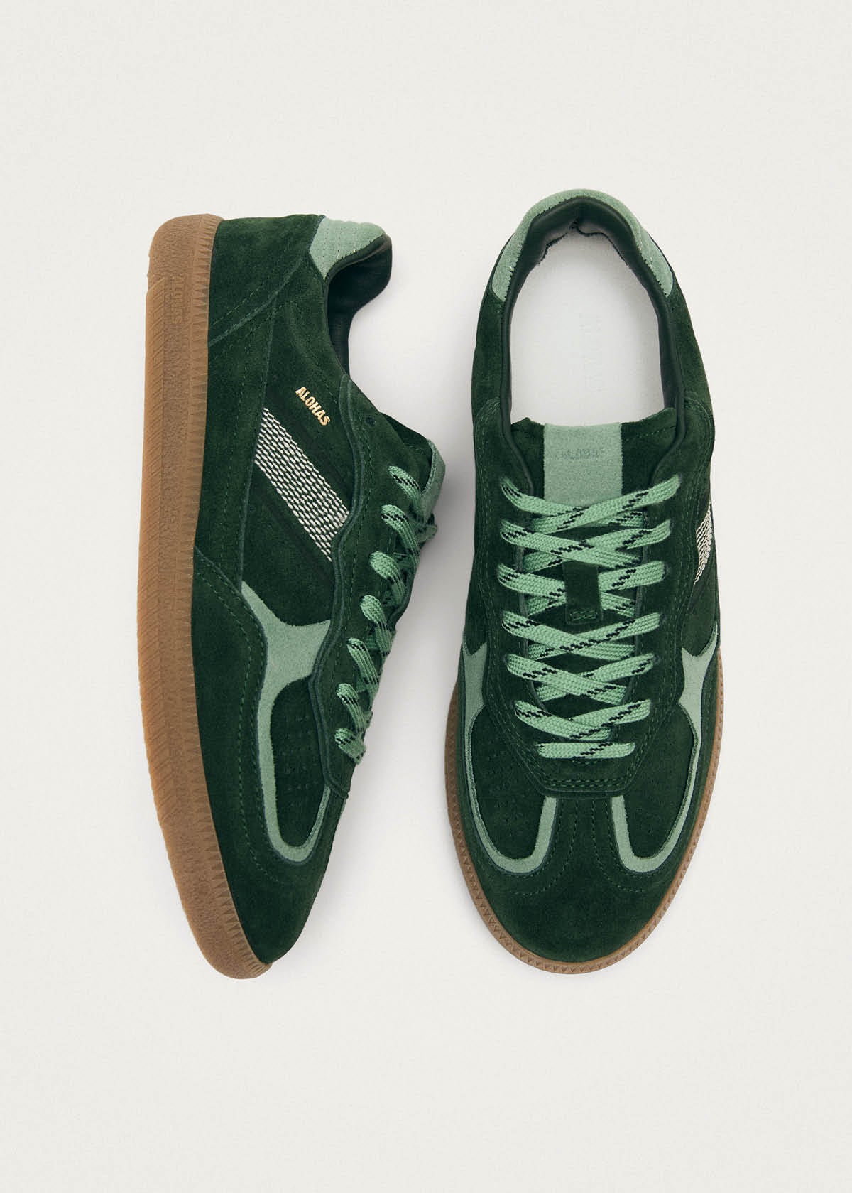 Tb.490 Baskets en Cuir Vert Rife