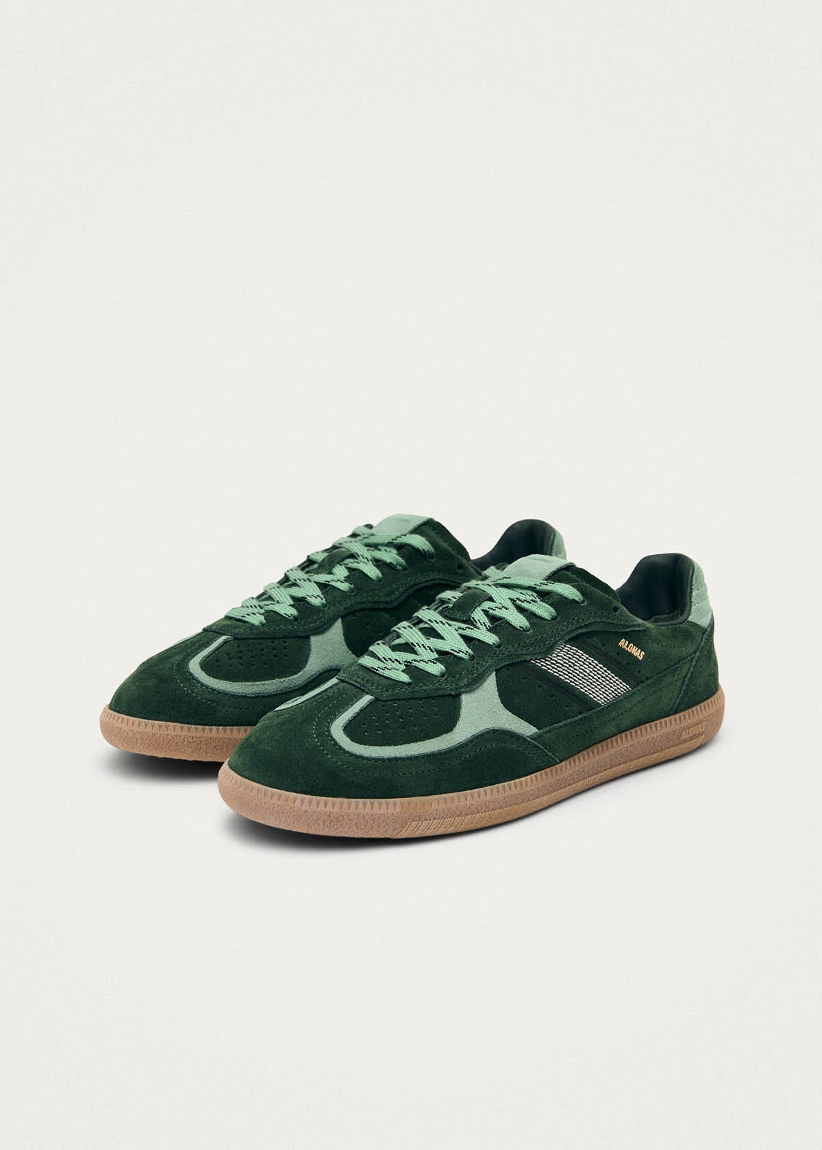 Tb.490 Baskets en Cuir Vert Rife