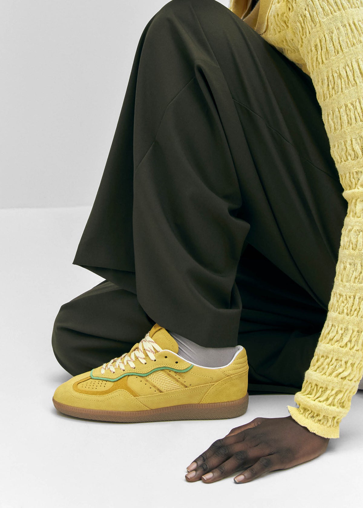 Tb.490 Rife Pale Yellow Leather Sneakers