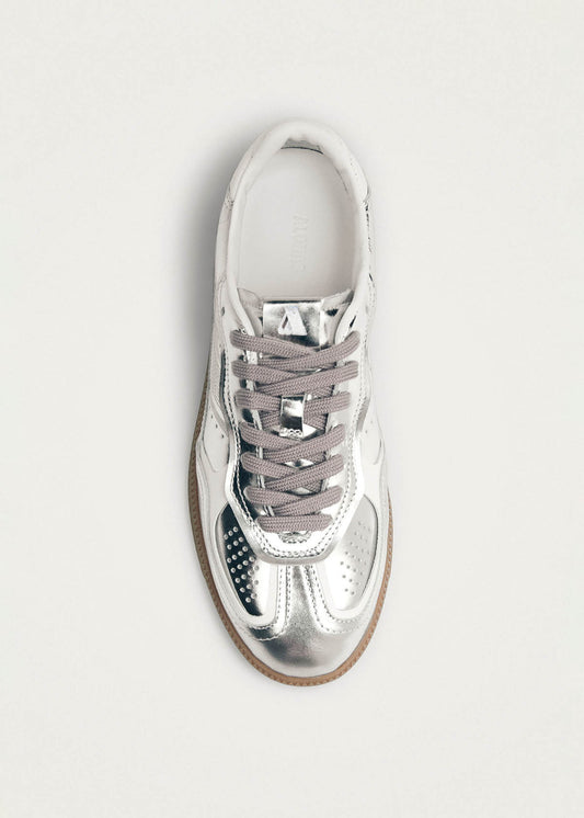 Tb.490 Rife Shimmer Silver Cream Leather Sneakers-image