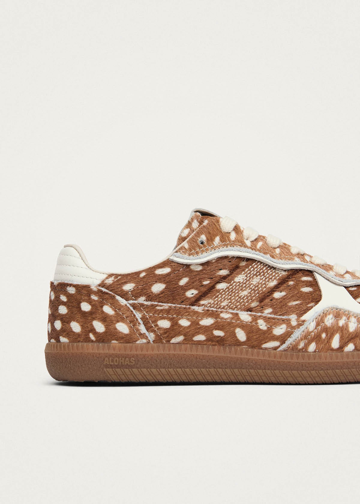 Tb.490 Soft Deer Brown Hair-on Leather Sneakers