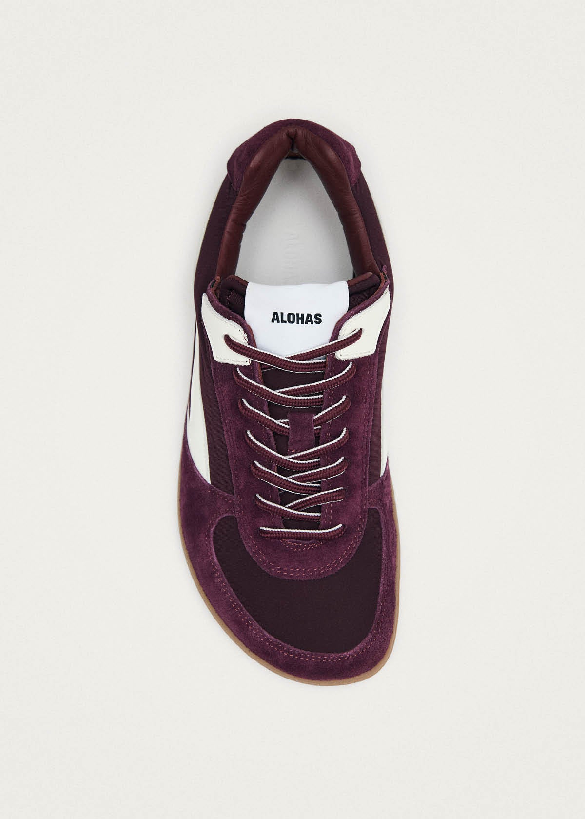 Tb.83 Baskets en nylon bordeaux pieds nus