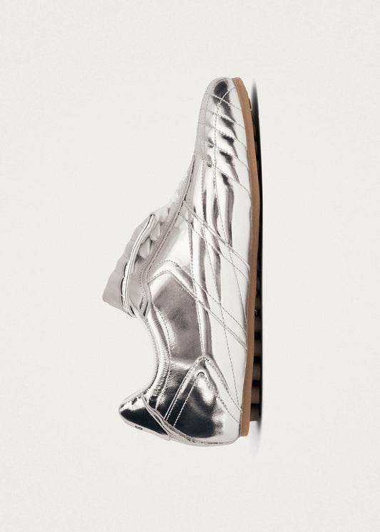 Tb.99 Baskets en Cuir Argenté-image