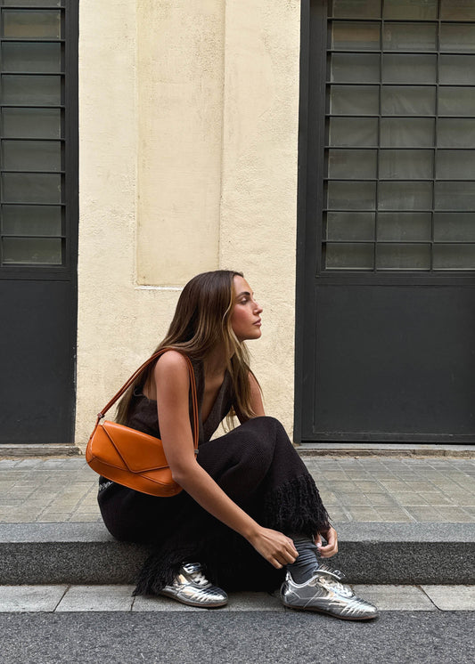 Tb.99 Baskets en Cuir Argenté-image